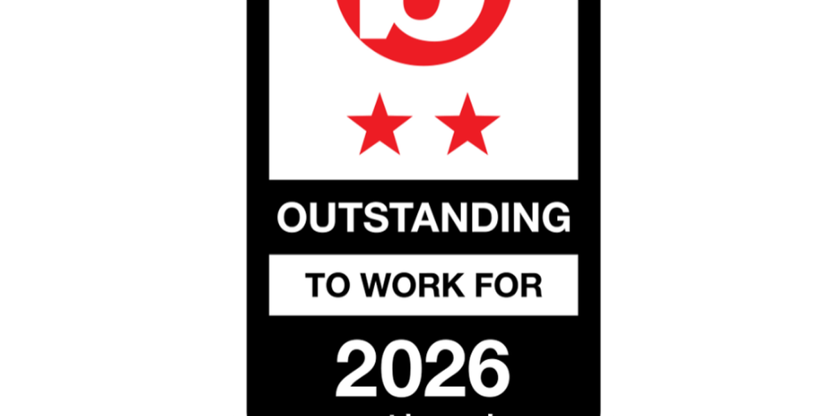 Best Companies 2-Star accreditation 2026 badge awarded to Outsourced Events