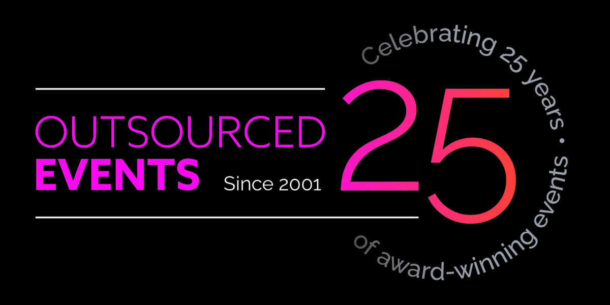 25th Anniversary Outsourced Events Logo